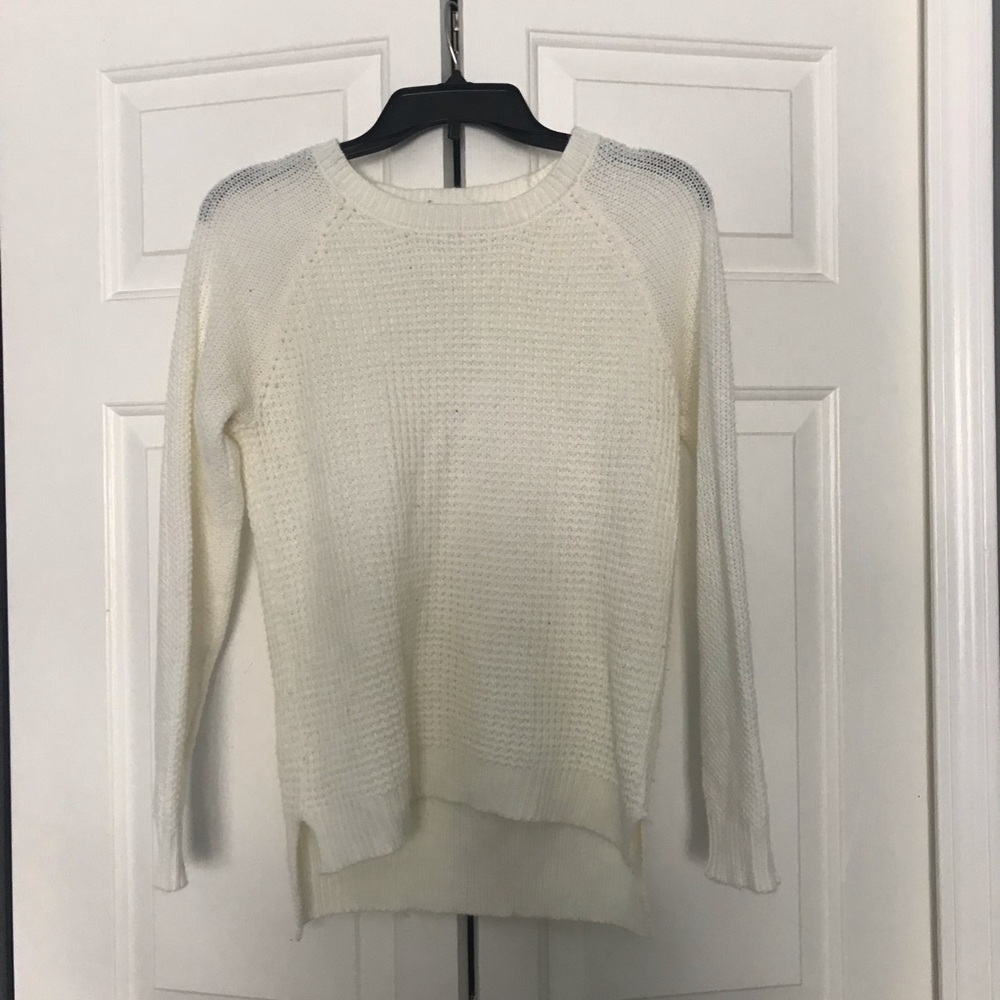 white sweater